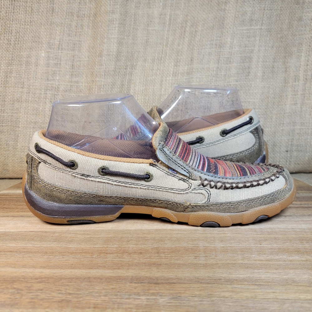 Twisted X EcoTWX Driving Moccasins Serape Stripe Slip On Loafers Women's 7M - Picture 7 of 11